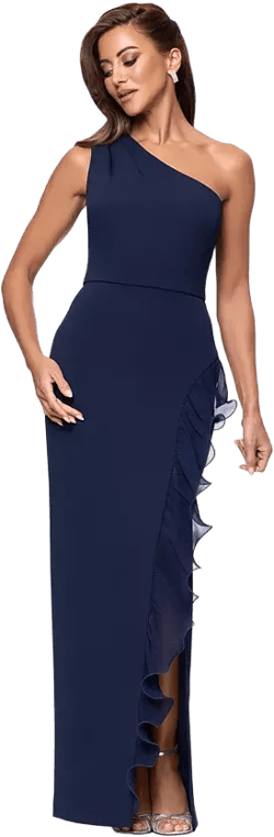 Petite Sleeveless One-Shoulder Sheath Dress