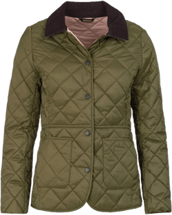 Deveron Quilted Jacket In Olive Green