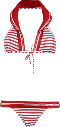 printed halterneck bikini set
