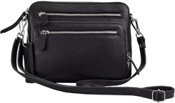 Pebbled Collection Valerie Leather Mini Crossbody Bag