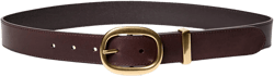 LIFETIME SOLID BRASS LEATHER WIDE BELT