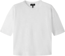 Linen Blend Knit Tee - Size M