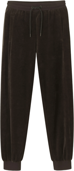Rib Trim Velour Jogger - Size 14