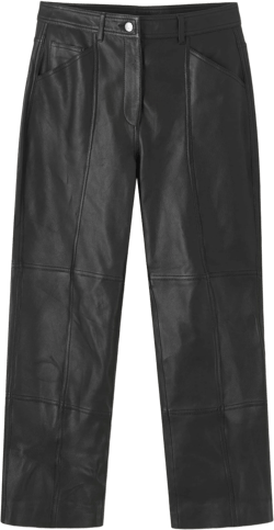 Panelled Leather Jean - Size 6