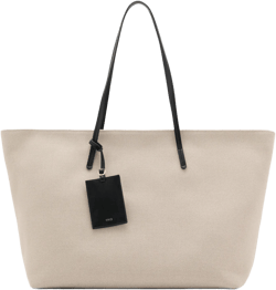 Contrast canvas shopper bag