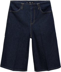 Mid-rise denim bermuda jorts