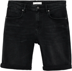 Slim-fit denim bermuda shorts