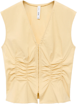 Gathered cotton blouse