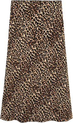 Leopard midi skirt