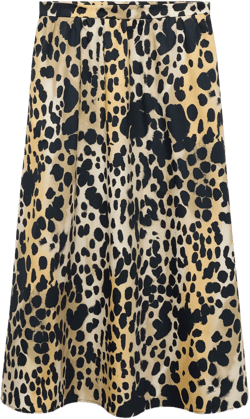 Leopard midi skirt
