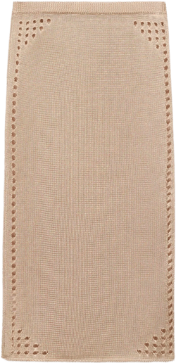Lurex pencil skirt with openwork details