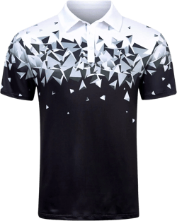 Mens Golf Shirts Short Sleeve Dry Fit Athletic Moisture Wicking Golf Polo Performance Printed Collared Polos