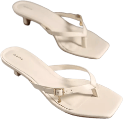 Maeve Thong Buckle Kitten Heels