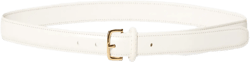 ESSENTIAL SOLID BRASS LEATHER SLIM BELT