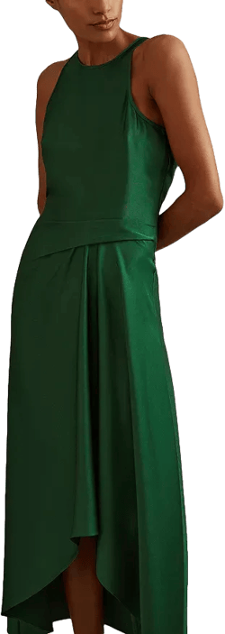 REISS Micah Draped Occasion Dress