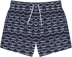 Patterned Men's Boxer Shorts and Ocean Wave Swim Trunks