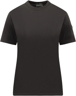 pleated-back logo-patch T-shirt