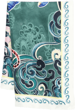 floral-print silk scarf