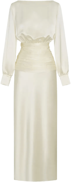 Samina open-back gathered dress