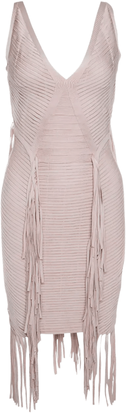 bandage fringe mini dress