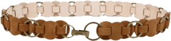 Lota leather circle-link belt