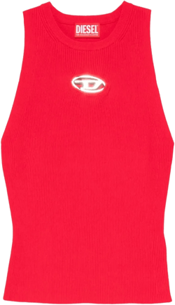 ribbed logo-detail top