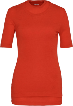 layered short-sleeve top