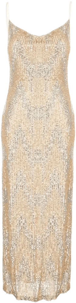 sequin-embellished midi dress