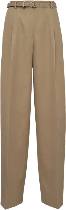 pleated belted trousers