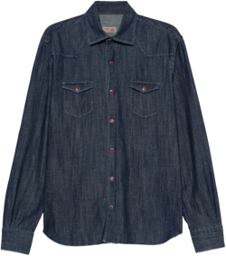 chest-pocket denim shirt