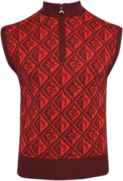 patterned-jacquard vest