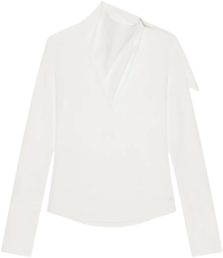 cotton asymmetric blouse