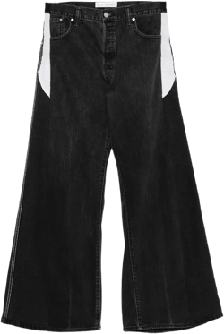 panelled-embellished jeans