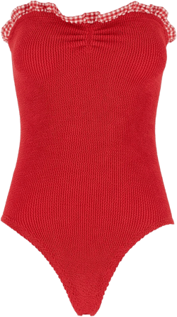 Dolly ruffled-trim swimsuit