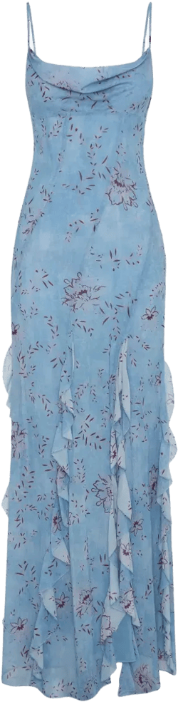 Kamila floral-print ruffled maxi dress