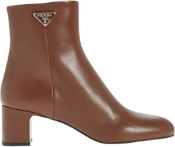 leather block-heel boots