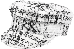 bouclé baker boy cap