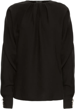 gathered-cuff blouse