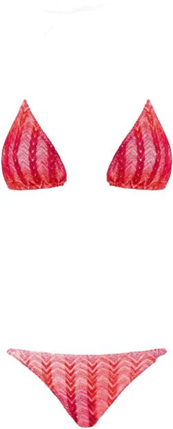 patterned triangle bikini