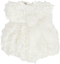 petal-embellished bow dress