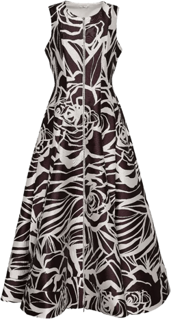 Lazaro rose-print zip-front dress