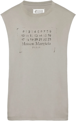 logo-print sleeveless top