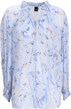 floral-print blouse