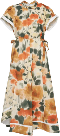 Blurred Marigold midi dress