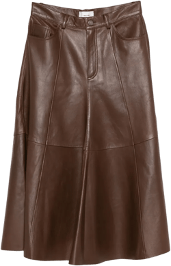 Serenity leather midi skirt