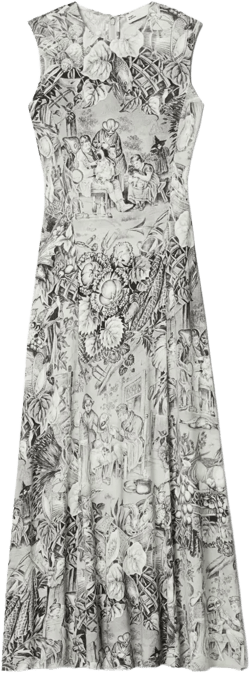 sleeveless print maxi day dress
