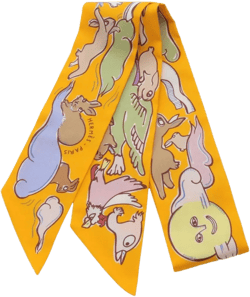 2020s Mille et Un Lapins silk scarf