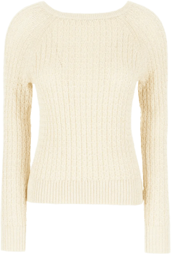cable-knit raglan-sleeve sweater