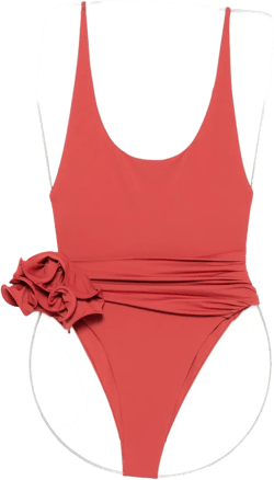 floral-appliqué swimsuit
