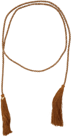 tie-around braided tassel belt